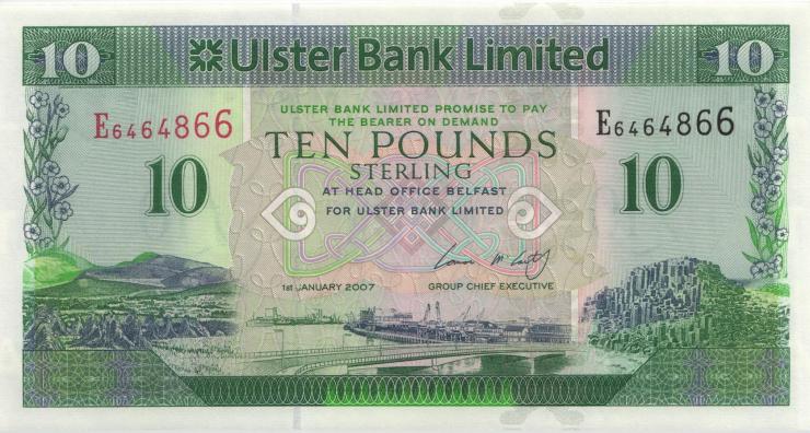 Nordirland / Northern Ireland P.341a 10 Pounds 2007 (1) 