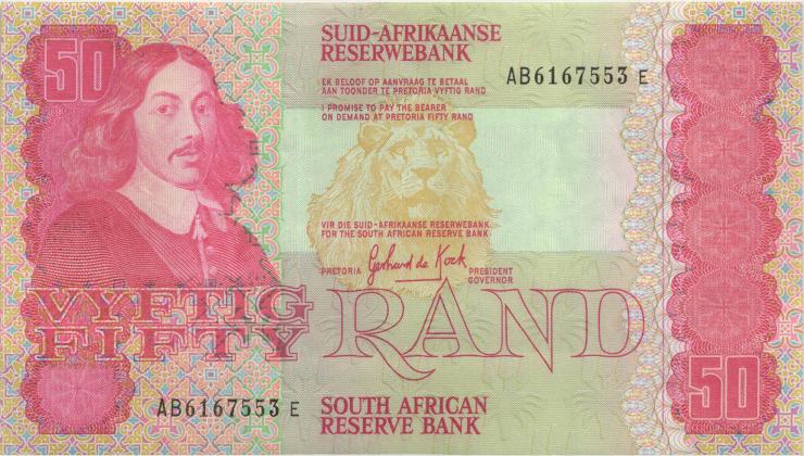Südafrika / South Africa P.122a 50 Rand (1984) (1-) 