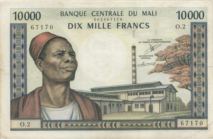 Mali P.15c 10000 Francs (1972-84) (3) 