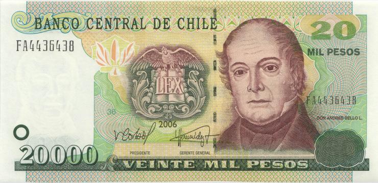 Chile P.159b 20.000 Pesos 2006 (1) 