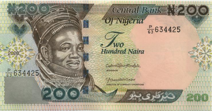 Nigeria P.29t 200 Naira 2020 (1) 