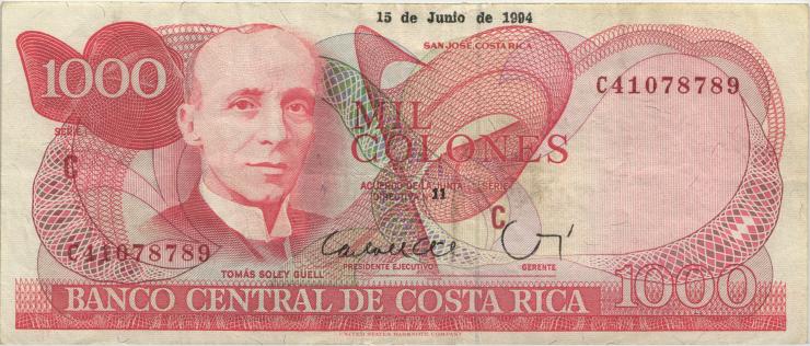 Costa Rica P.259b 1000 Colones 1994 (3) 
