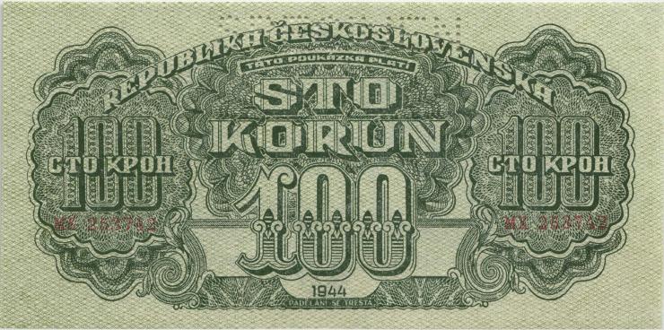 Tschechoslowakei / Czechoslovakia P.048s 100 Kronen 1944 SPECIMEN (1/1-) 