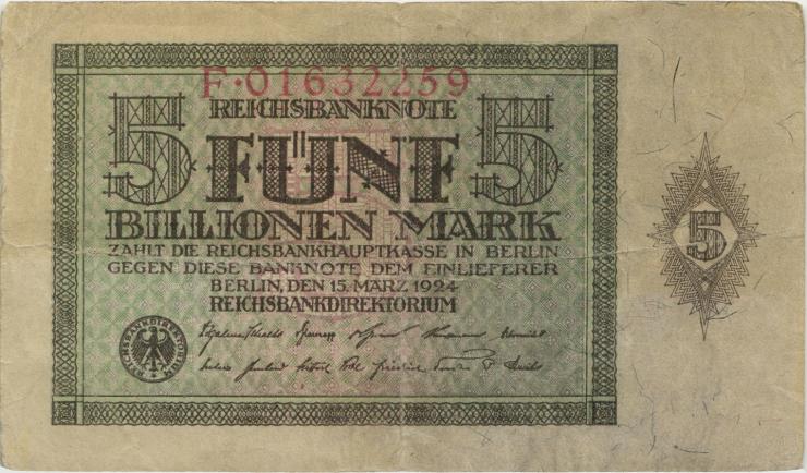 R.138: 5 Billionen Mark 1924 (3) F 