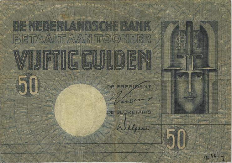 Niederlande / Netherlands P.047 50 Gulden 1929 (3) 