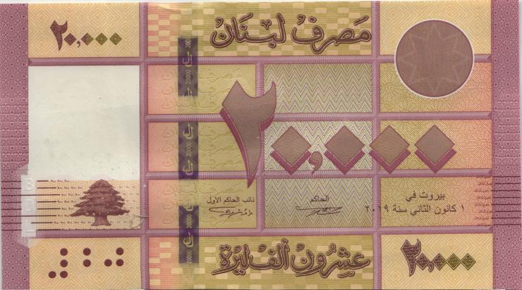 Libanon / Lebanon P.093c 20.000 Livres 2019 (1) 