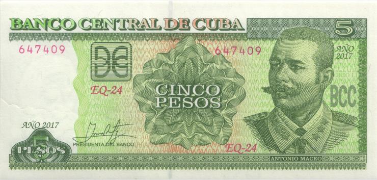 Kuba / Cuba P.116q 5 Pesos 2017 (1) 