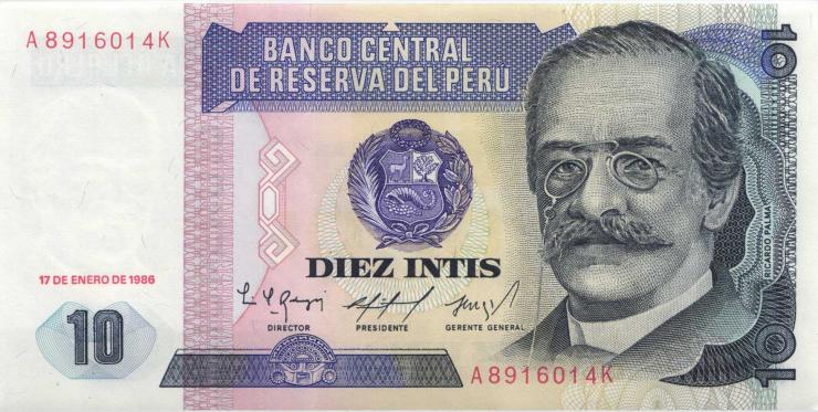 Peru P.128 10 Intis 1986 (1) 