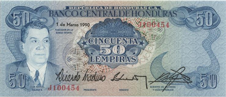 Honduras P.066c 50 Lempiras 1990 (1) 