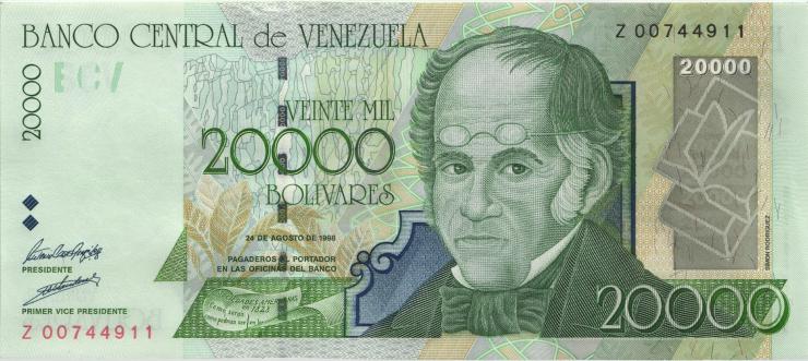 Venezuela P.082r 20.000 Bolivares 1998 Z replacement (1/1-) 