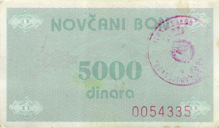 Bosnien & Herzegowina / Bosnia P.051b 5.000 Dinara (1992) (2) 