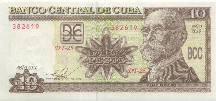 Kuba / Cuba P.117r 10 Pesos 2016 (1) 
