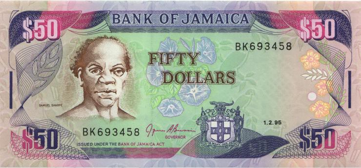 Jamaika / Jamaica P.073c 50 Dollars 1995 (1) 