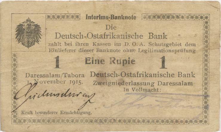 R.917d: 1 Rupie 1915 D (3) "Seidenschwarz" 