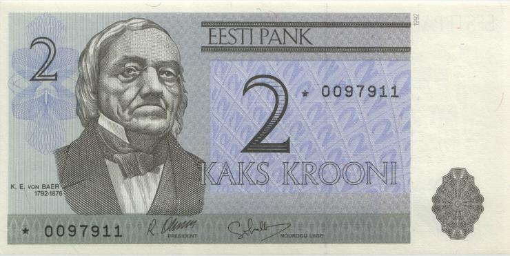 Estland / Estonia P.70r 2 Kronen 1992 (1) 