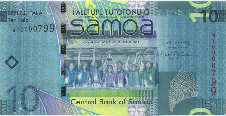 Samoa P.39a 10 Tala (2008) WT 0000799 (1) 