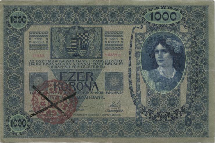 Ungarn / Hungary P.031x 1000 Korona (1920) (3+) 