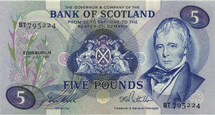 Schottland / Scotland P.112e 5 Pounds 1981 (1) 