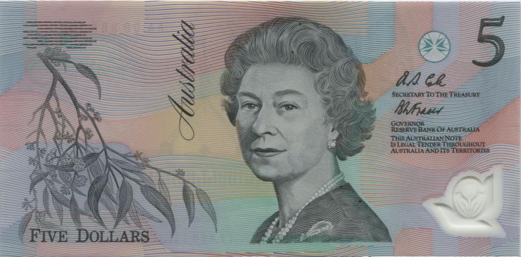 Australien / Australia P.50a 5 Dollars (1992) AA 00 Polymer (1) 