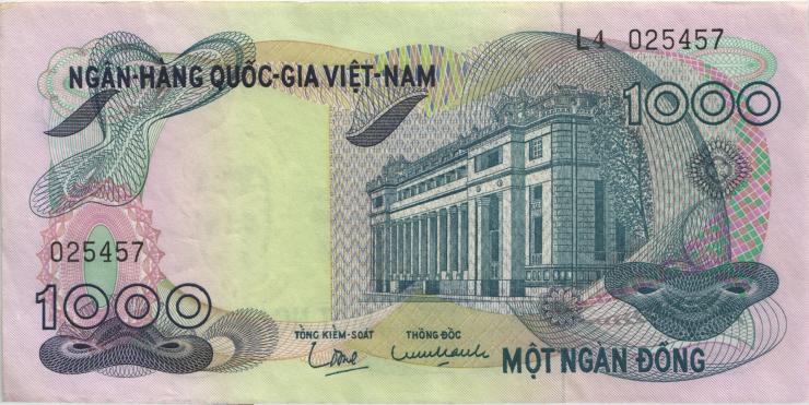 Südvietnam / Viet Nam South P.029 1000 Dong (1971) (1-) 