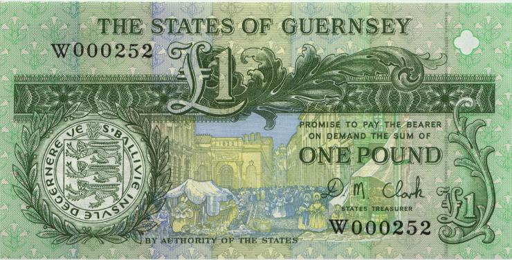 Guernsey P.52c 1 Pound (ab 1991) 000252 (1) 