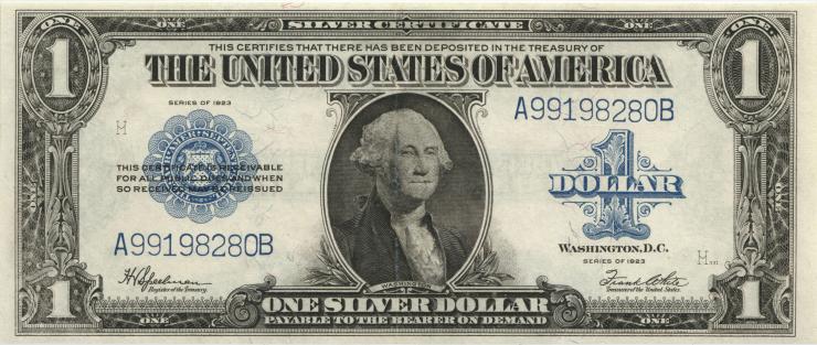 USA / United States P.342 1 Dollar 1923 (3+) Silver Dollar 
