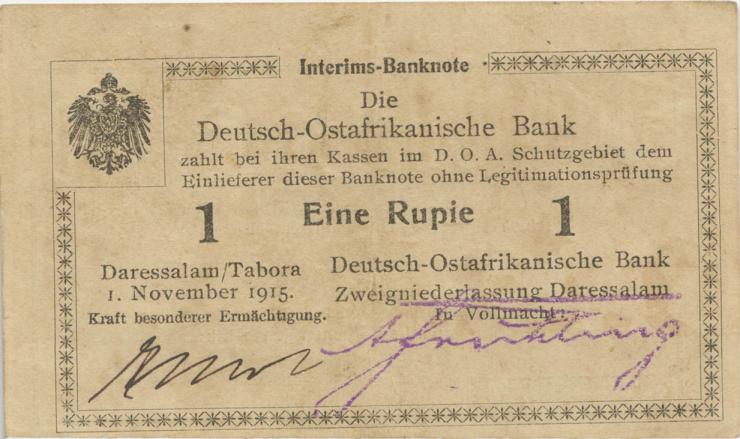R.916i: Deutsch-Ostafrika 1 Rupie 1915 Q (2) 