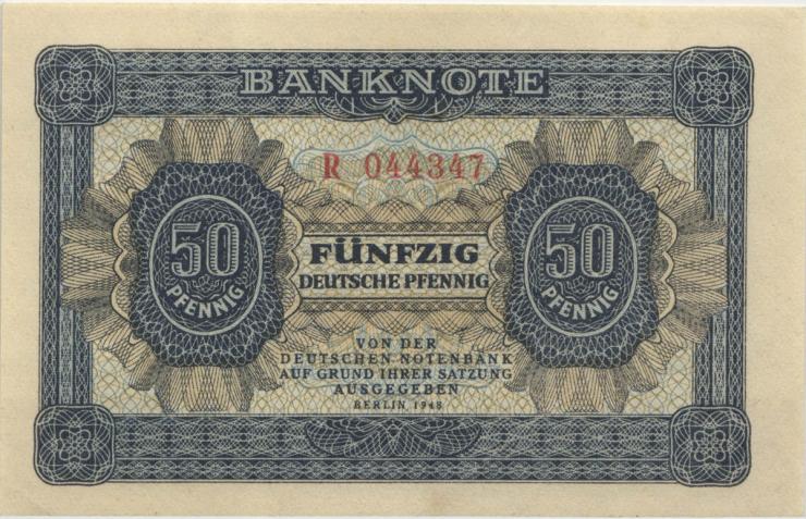 R.339a 50 Pfennig 1948 6-stellig Serie R (1) 