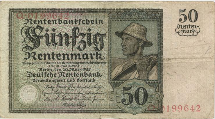 R.162: 50 Rentenmark 1925 (4) Q 