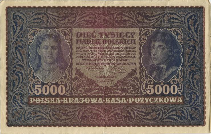 Polen / Poland P.031 5000 Marek 1920 (3) 