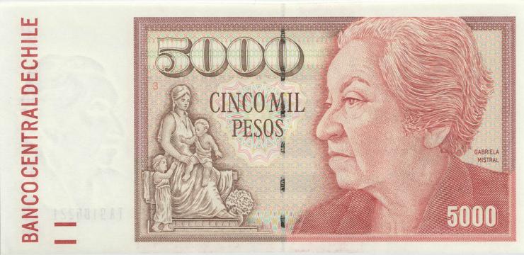 Chile P.155f 5000 Escudos 2007 (1) 