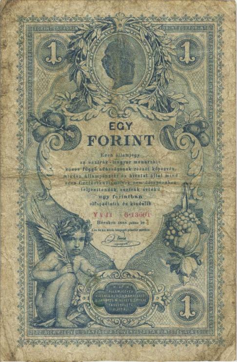 Österreich / Austria P.A156 1 Gulden 1888 (4) 