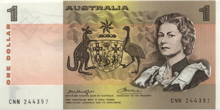 Australien / Australia P.42b2 1 Dollar (1976) (1) 