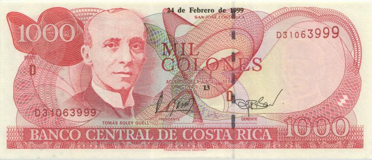 Costa Rica P.264c 1.000 Colones 1999 (1) 