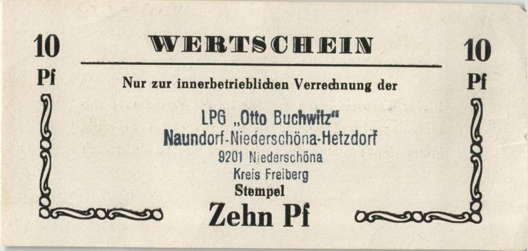 L.097 LPG Niederschöna "Otto Buchwitz" 10 Pfennig (1/1-) 