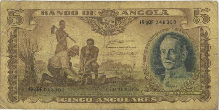 Angola P.077 5 Angolares 1947 (4) 