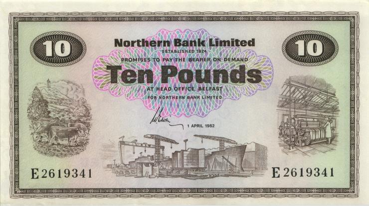 Nordirland / Northern Ireland P.189d 10 Pounds 1981 (1) 