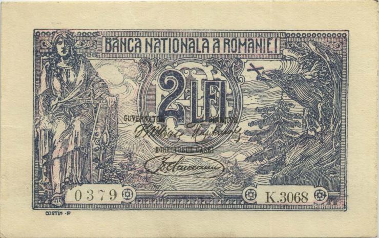 Rumänien / Romania P.027 2 Lei 1920 (1-) 