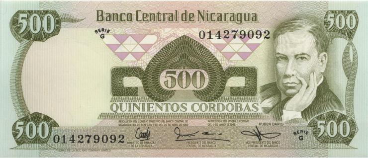 Nicaragua P.144 500 Cordobas 1985 (1) 00000606 