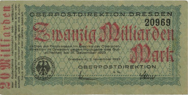 MG503.1 OPD Dresden 20 Milliarden Mark 1923 (3) 