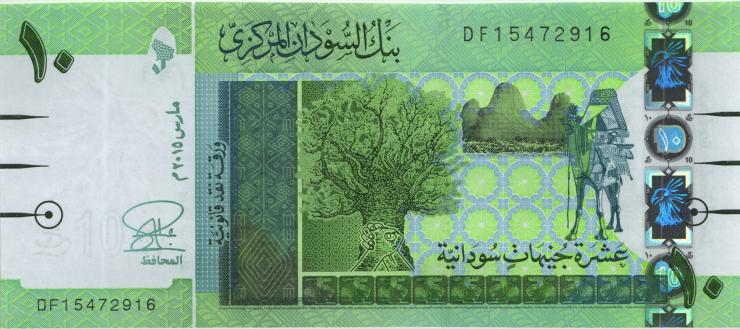 Sudan P.73b 10 Pound 2015 (1) 