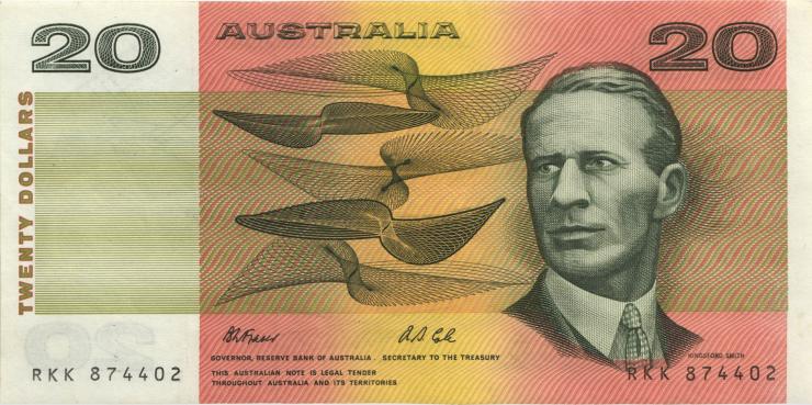 Australien / Australia P.46h 20 Dollars (1991) (3+) 