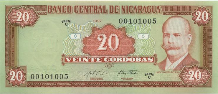 Nicaragua P.185 20 Cordoba 1997 (1) 