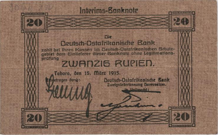 R.906b: Deutsch-Ostafrika 20 Rupien 1915 (3) 