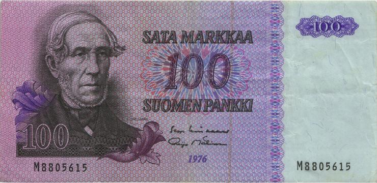 Finnland / Finland P.109 100 Markkaa 1976 (3) 