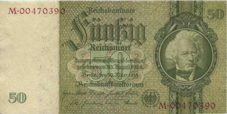 R.175d: 50 Reichsmark 1933 Kriegsdruck (1) 