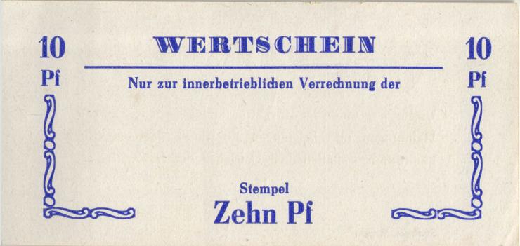 L.V13II LPG Wertscheine Blanko 10 Pfennig (1) 