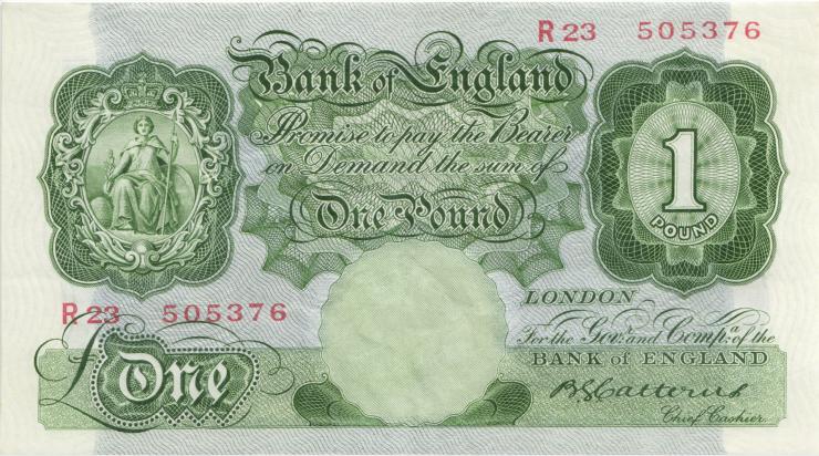Großbritannien / Great Britain P.363b 1 Pound (1928-) (2) 
