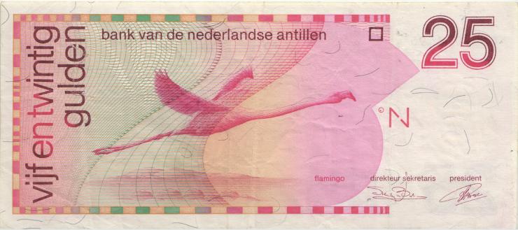 Niederl. Antillen / Netherlands Antilles P.24b 25 Gulden 1990 (3) 