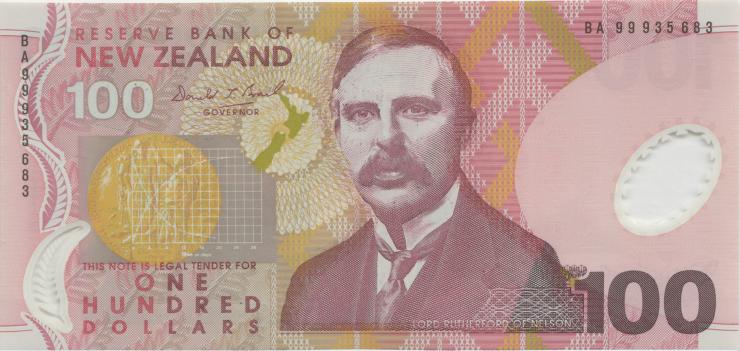 Neuseeland / New Zealand P.189a 100 Dollars (19)99 Polymer (1) BA 